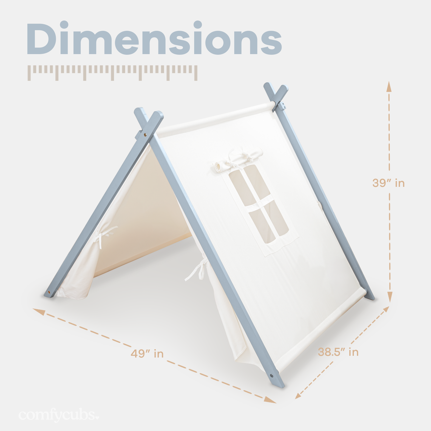 Kids Indoor Play Tent by Comfy Cubs - Pacific Blue