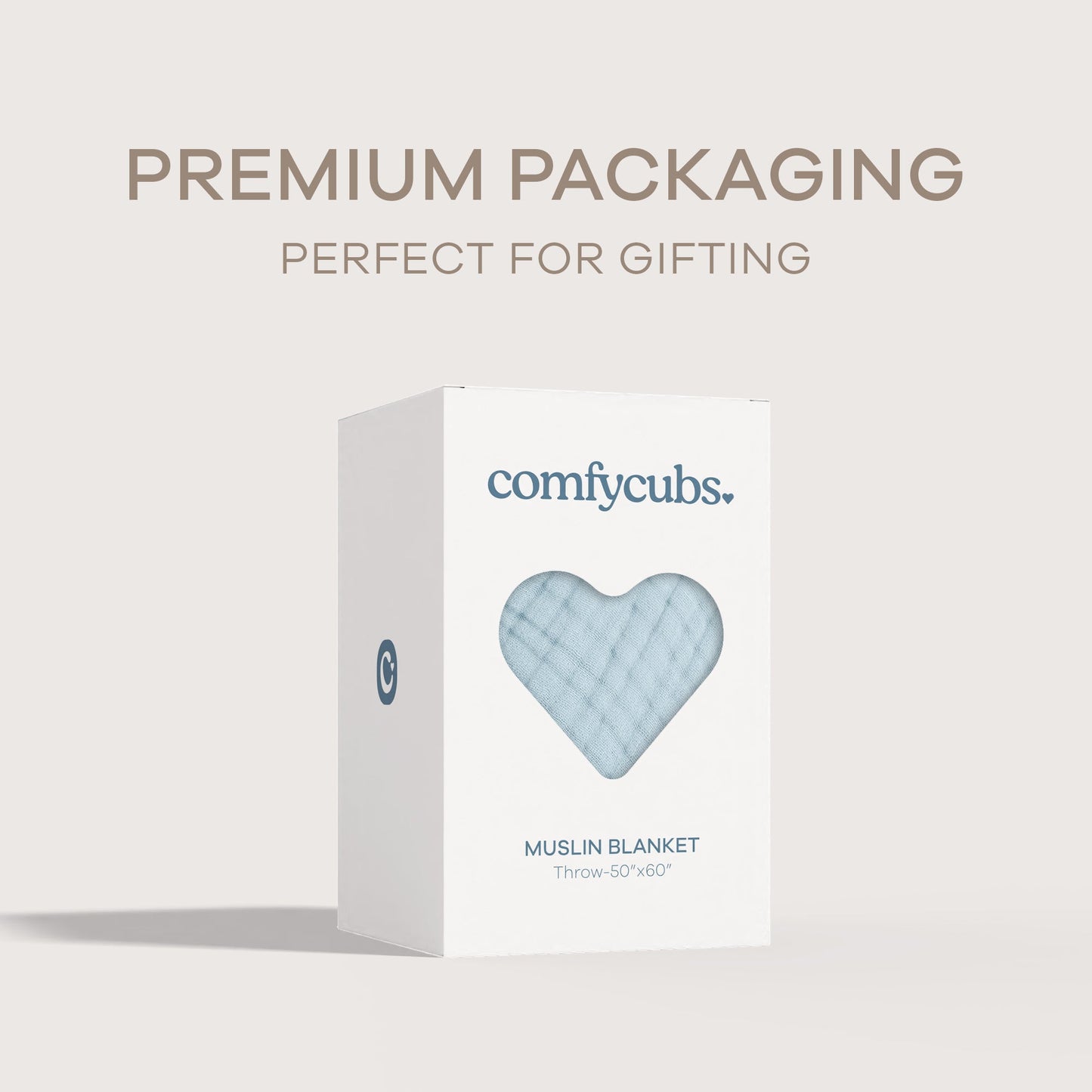 Adult Muslin Blanket by Comfy Cubs in Sky Blue