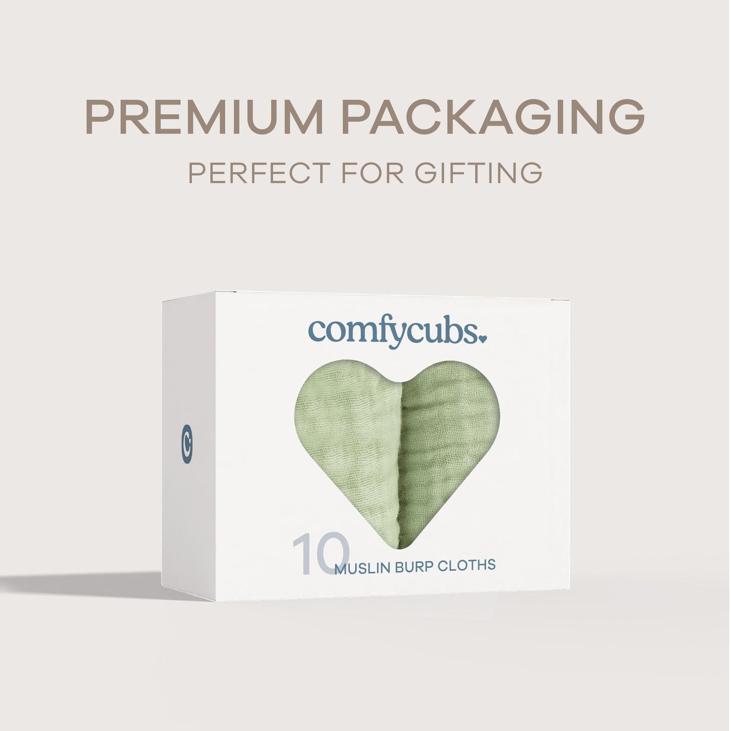 Muslin Burp Cloths by Comfy Cubs - Sage