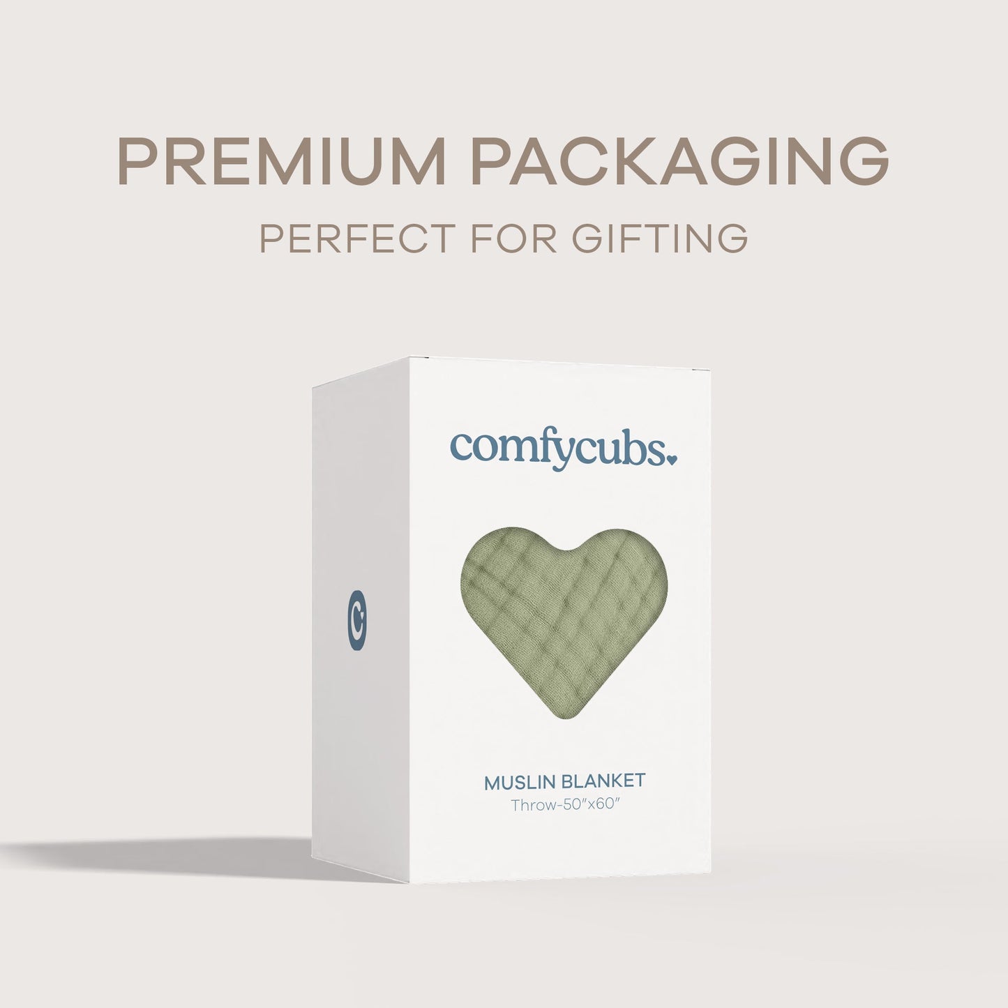 Adult Muslin Blanket by Comfy Cubs in Sage