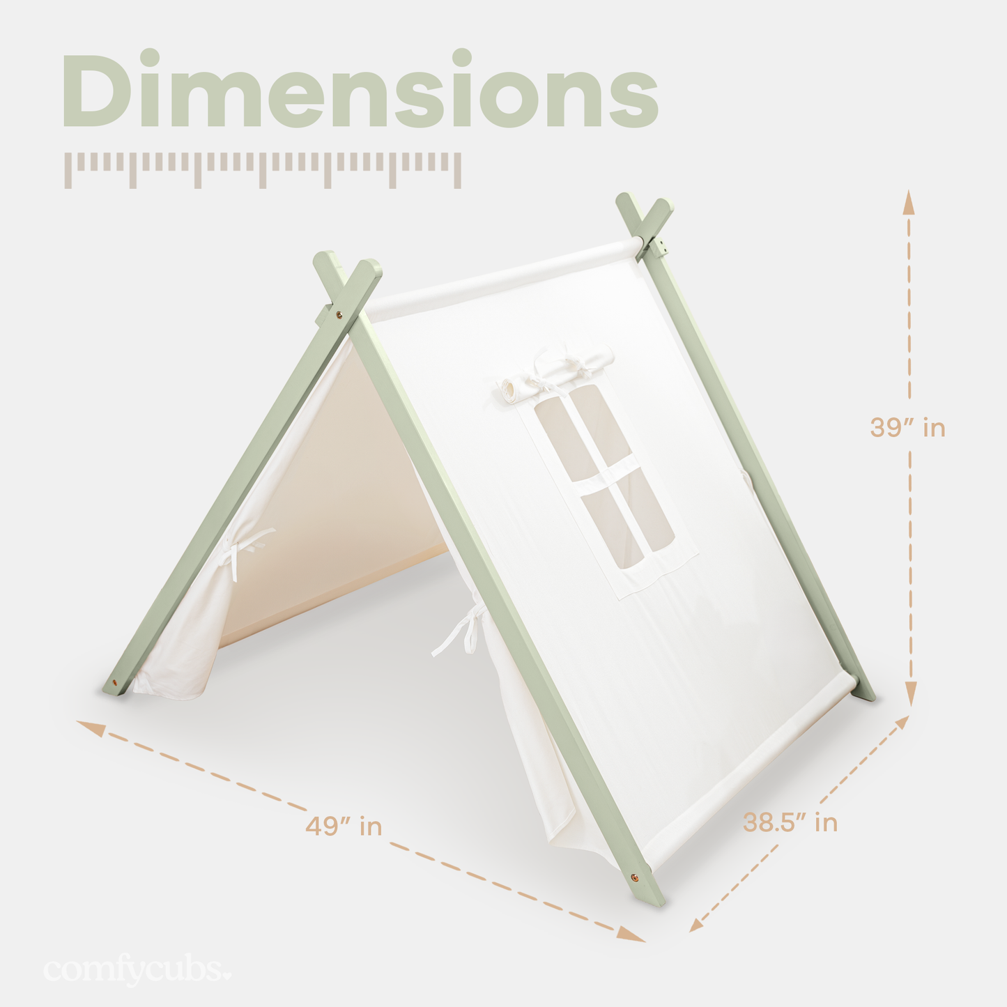 Kids Indoor Play Tent by Comfy Cubs - Sage