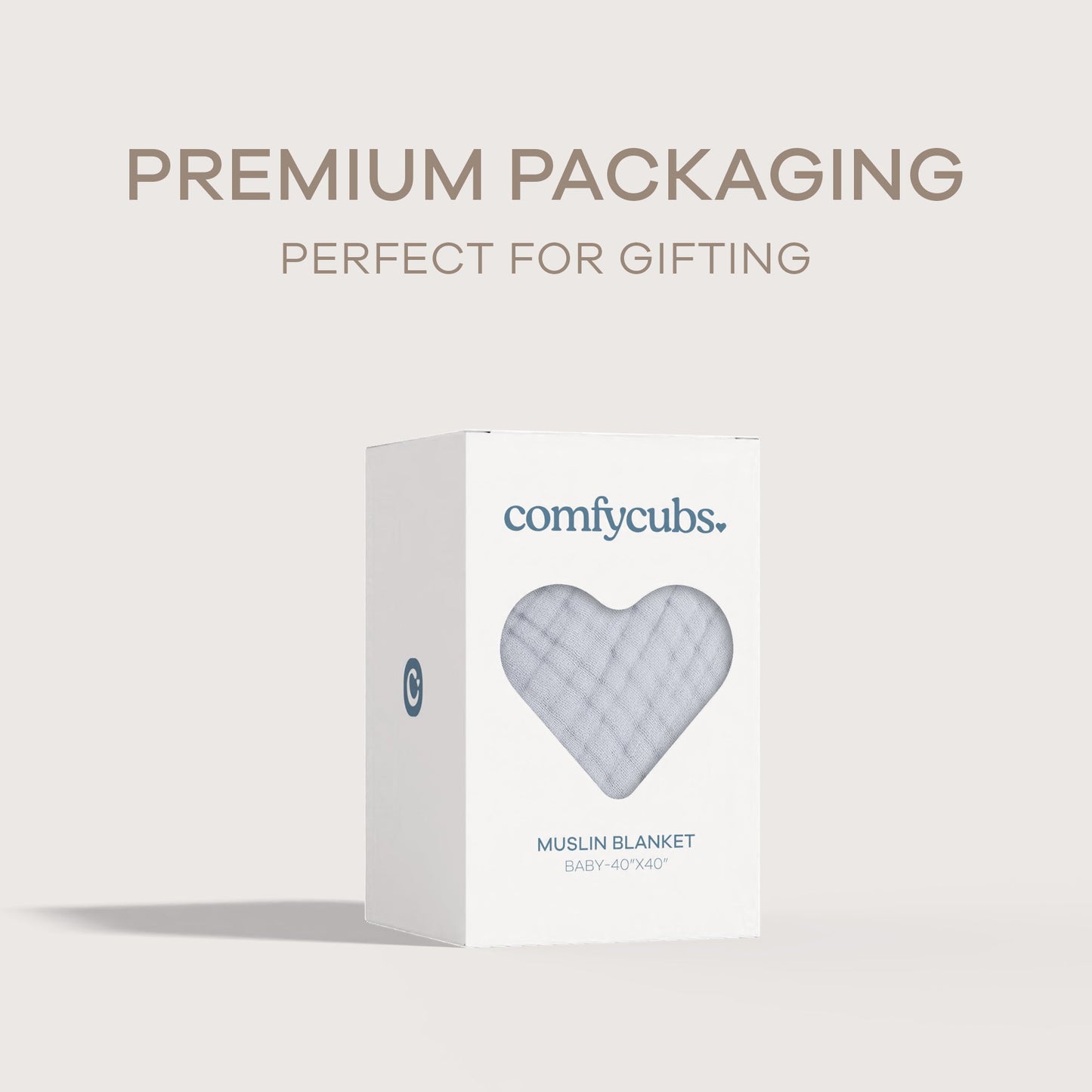 Baby Muslin Blanket by Comfy Cubs in Heather