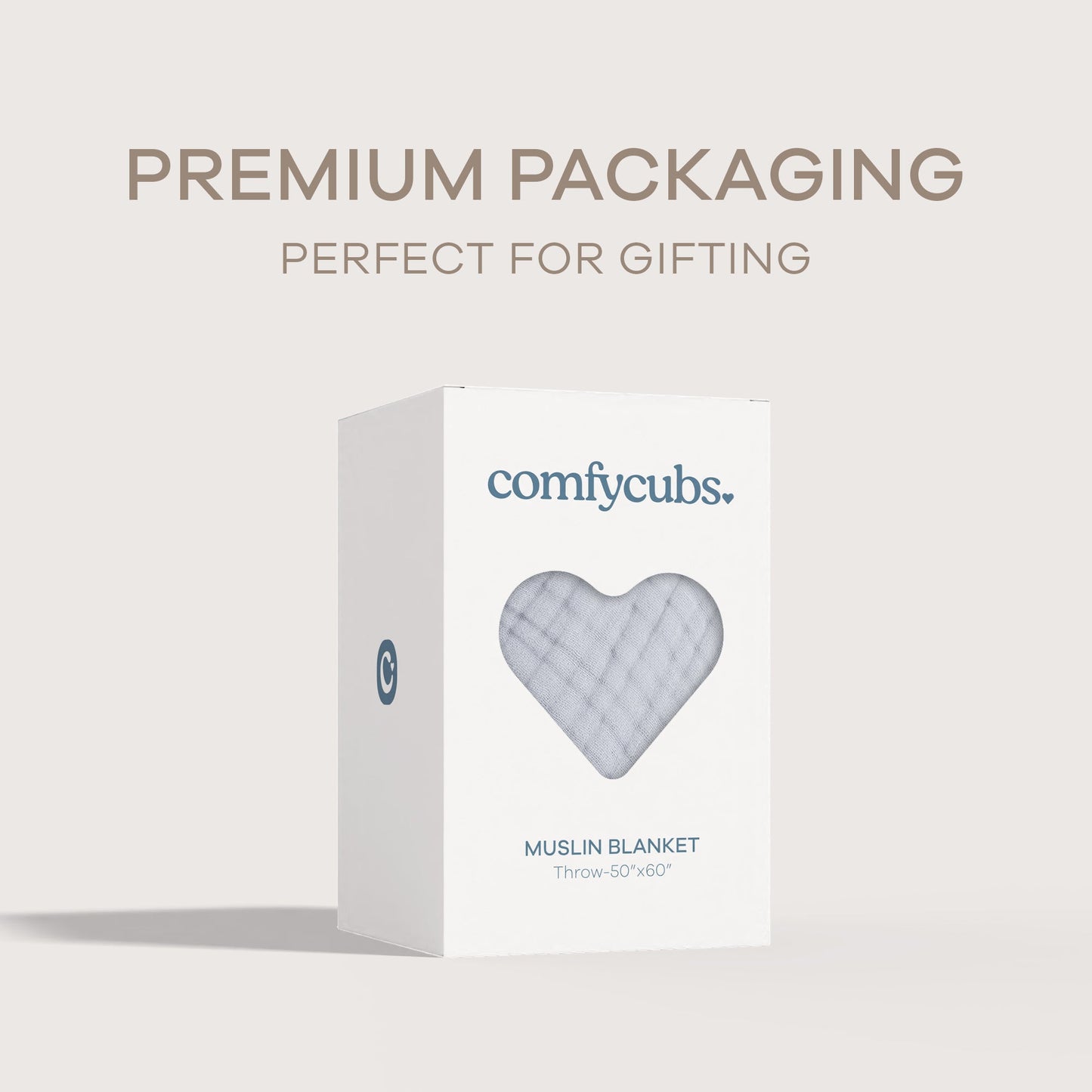 Adult Muslin Blanket by Comfy Cubs in Heather