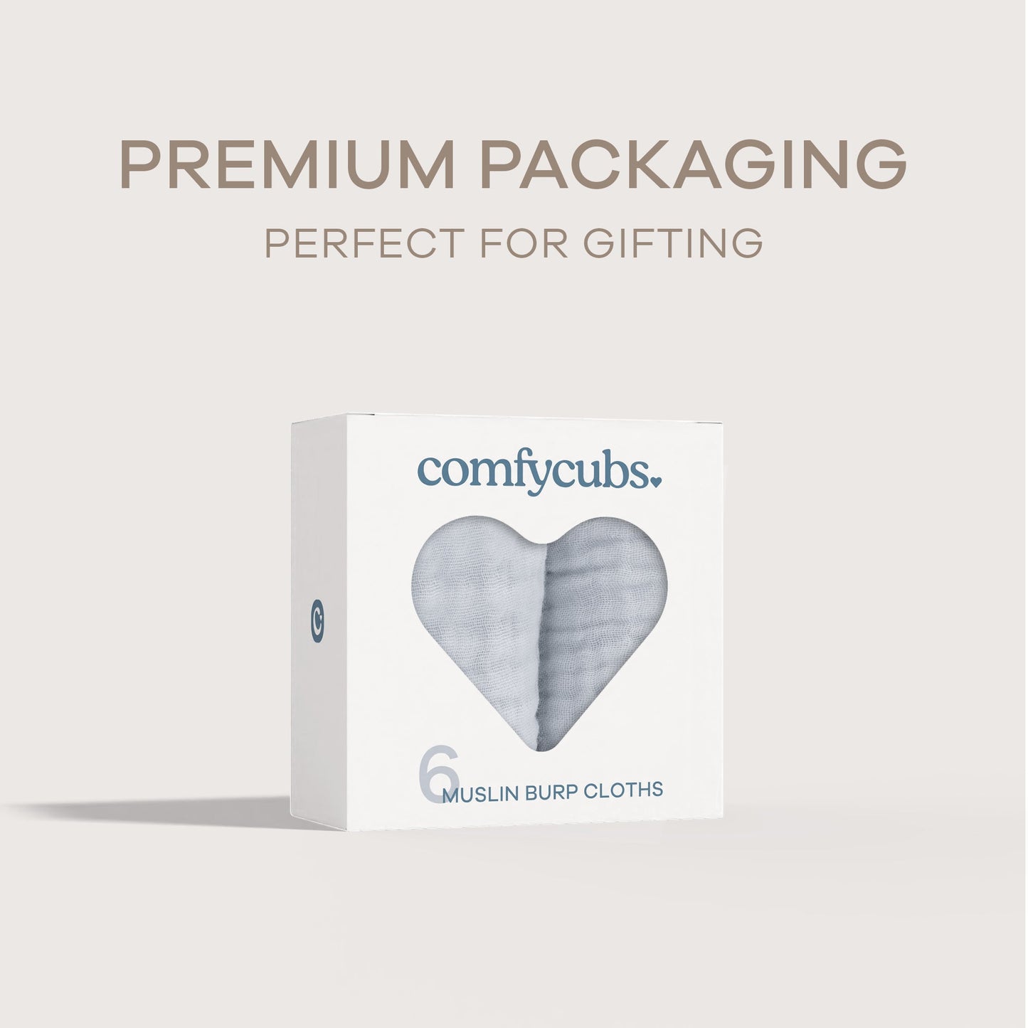 Muslin Burp Cloths by Comfy Cubs - Slate