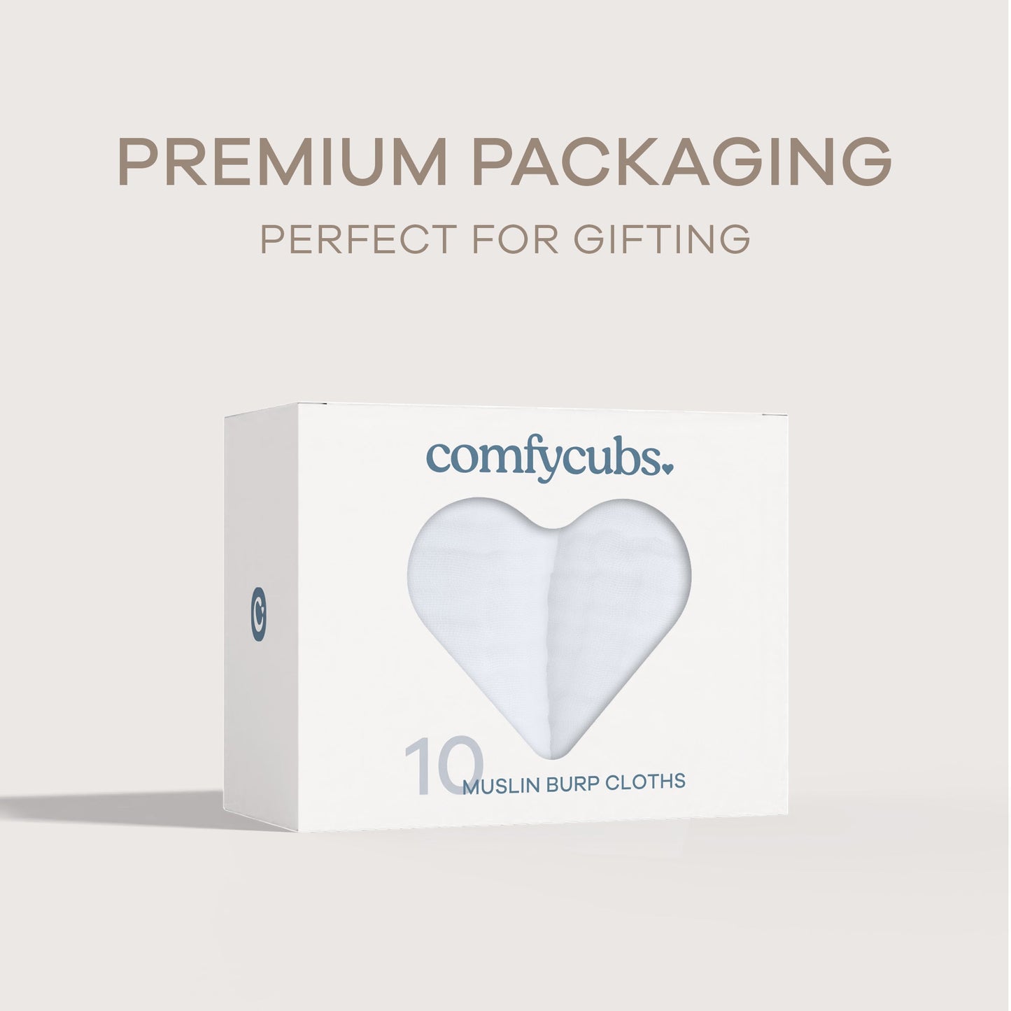 Muslin Burp Cloths by Comfy Cubs - White