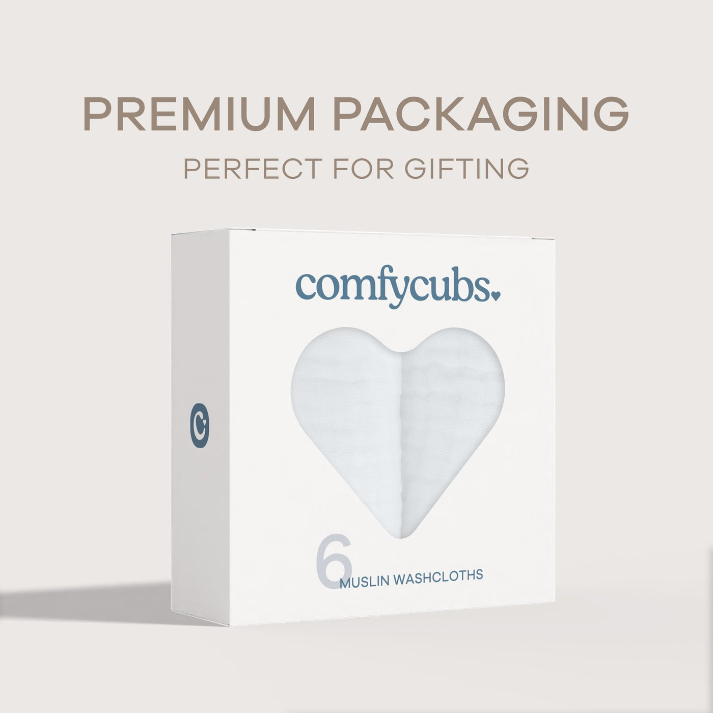 Muslin Washcloths by Comfy Cubs - White