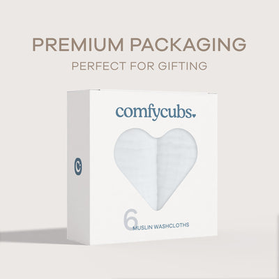 Muslin Washcloths by Comfy Cubs - White