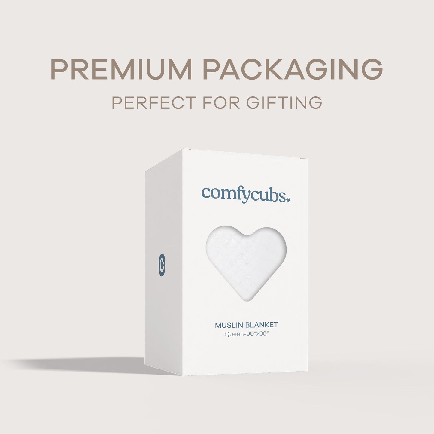 Adult Muslin Blanket by Comfy Cubs in White