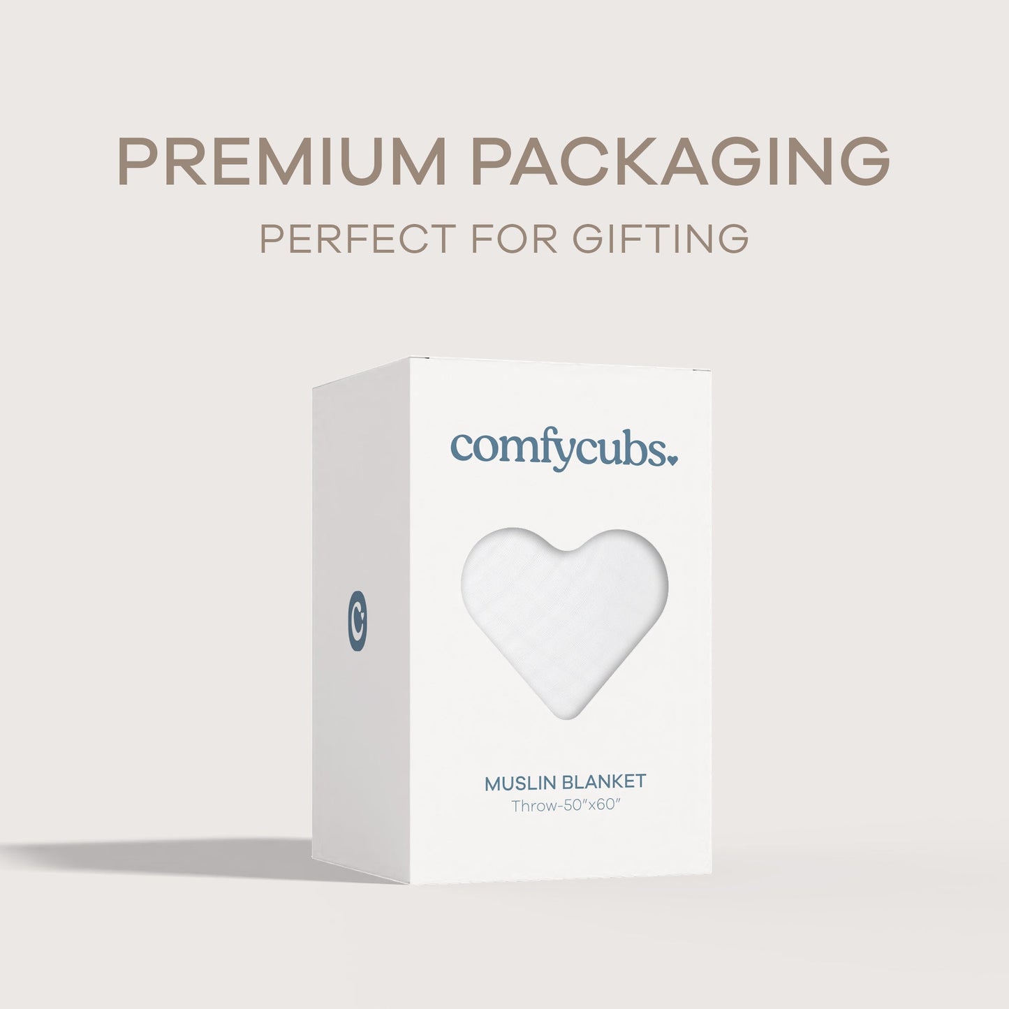 Adult Muslin Blanket by Comfy Cubs in White