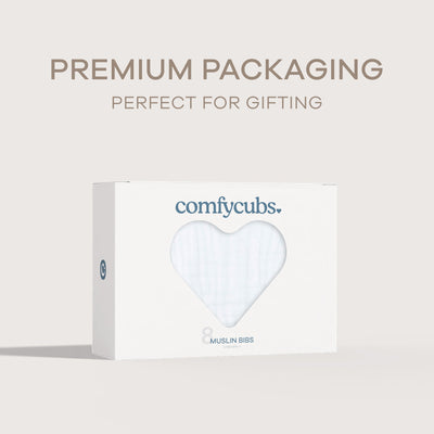 Muslin Bibs by Comfy Cubs - White