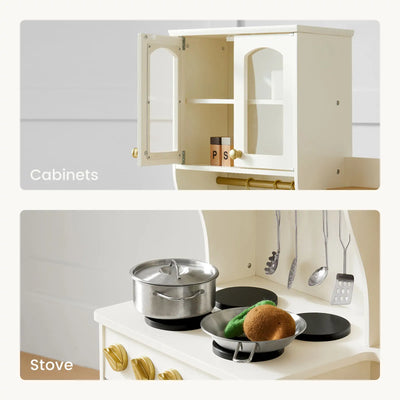 Tiny Land® Serenity Play Kitchen - Cream - Kidtoycart