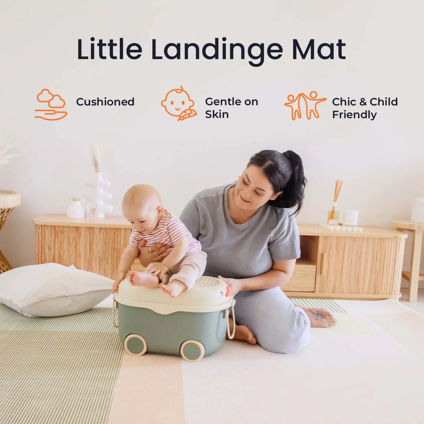 Tiny Land® Double-Sided Baby Playmat Smiley Quest - Kidtoycart