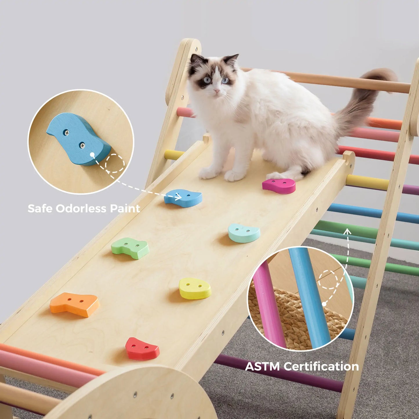 Tiny Land® 7-in-1 Rainbow Climbing Set - Kidtoycart