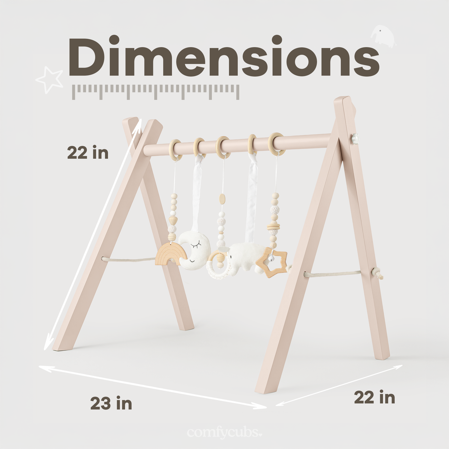 Baby Play Gym by Comfy Cubs in Blush