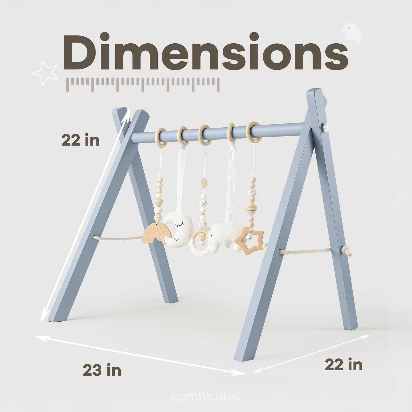 Baby Play Gym by Comfy Cubs in Pacific Blue