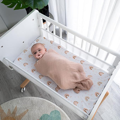 Muslin Swaddle Blankets, 4 Pack by Comfy Cubs - Cream, Blush, Bold Blush, Mauve
