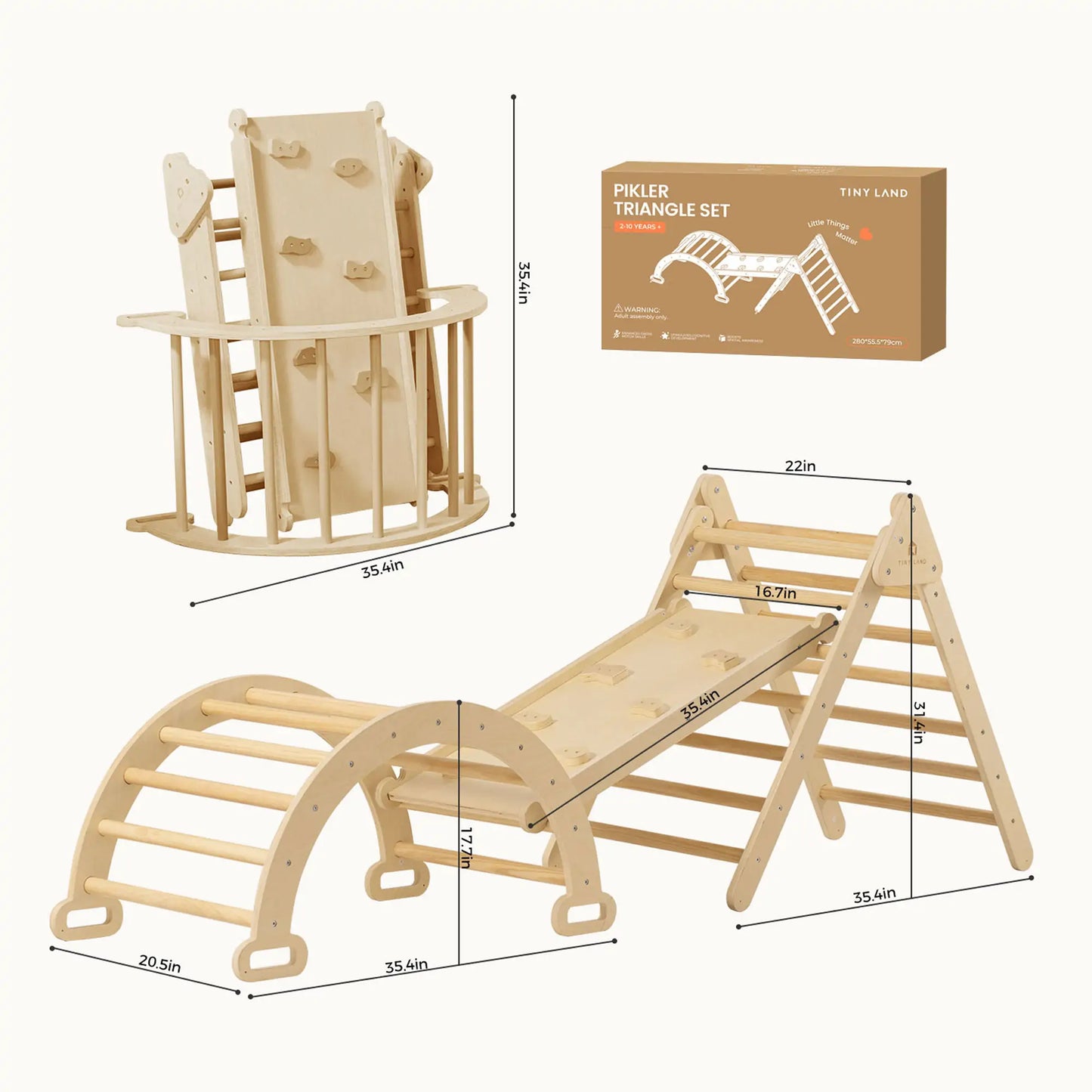 Tiny Land® 7-in-1 Montessori Climbing Set - Kidtoycart