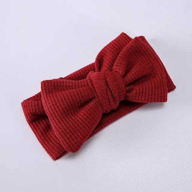 Baby Girl Large Waffle Bowtie Headband