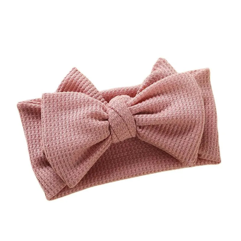 Baby Girl Large Waffle Bowtie Headband