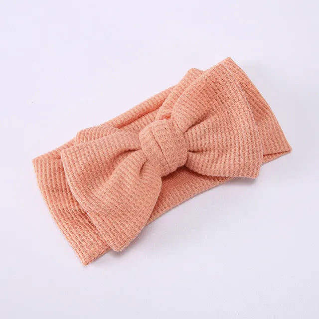 Baby Girl Large Waffle Bowtie Headband