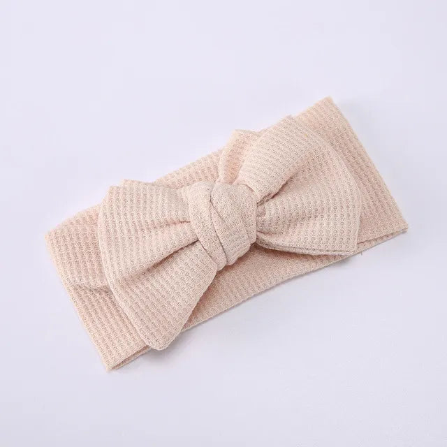 Baby Girl Large Waffle Bowtie Headband