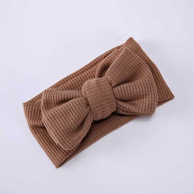 Baby Girl Large Waffle Bowtie Headband