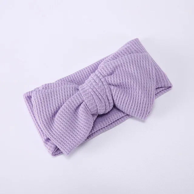 Baby Girl Large Waffle Bowtie Headband