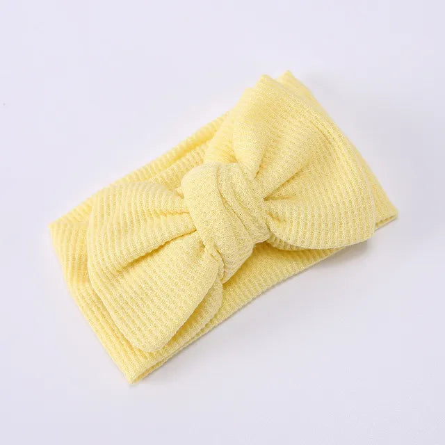 Baby Girl Large Waffle Bowtie Headband