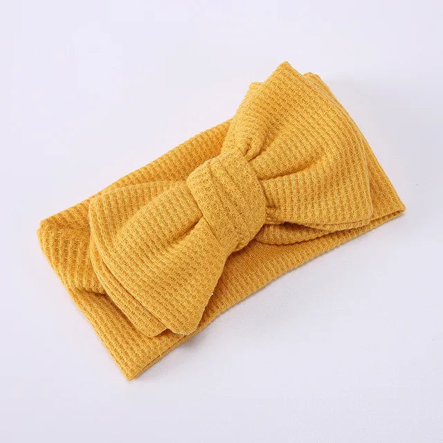 Baby Girl Large Waffle Bowtie Headband