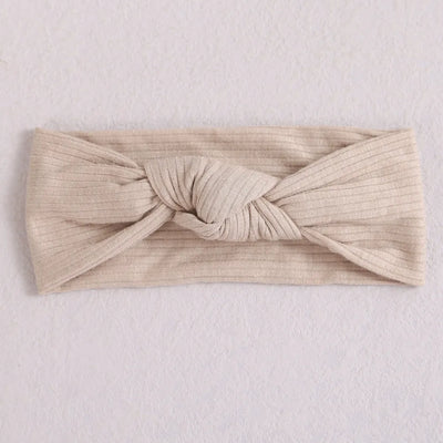 Ribbed Bow Elastic Soft Headband