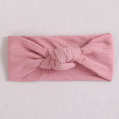 Ribbed Bow Elastic Soft Headband