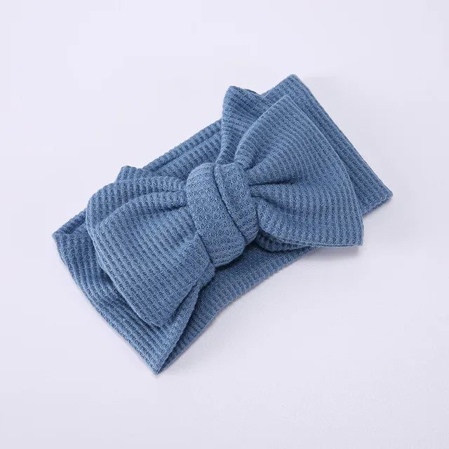 Baby Girl Large Waffle Bowtie Headband
