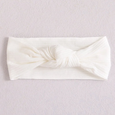 Ribbed Bow Elastic Soft Headband