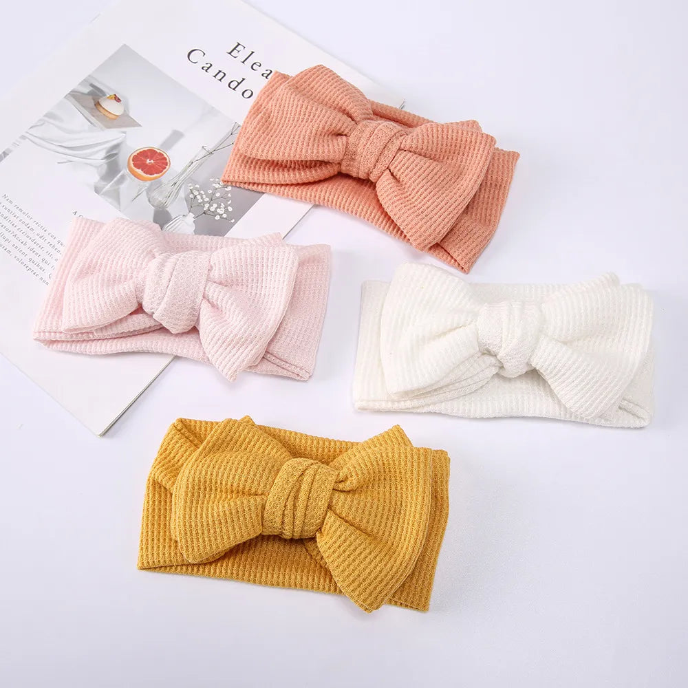 Baby Girl Large Waffle Bowtie Headband
