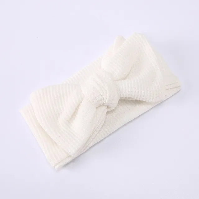 Baby Girl Large Waffle Bowtie Headband