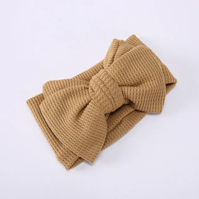Baby Girl Large Waffle Bowtie Headband