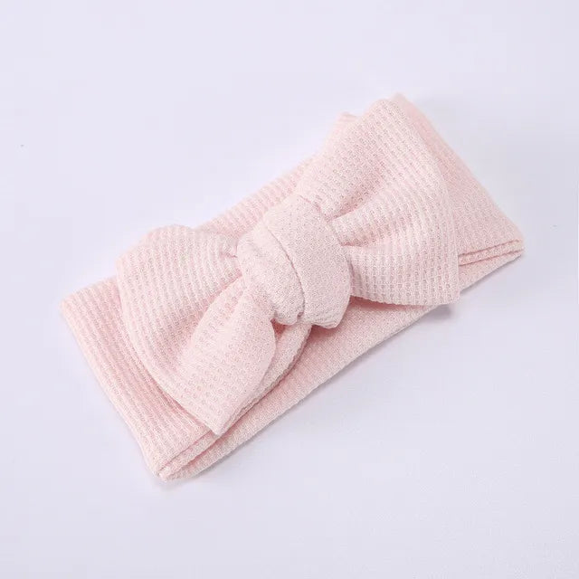 Baby Girl Large Waffle Bowtie Headband