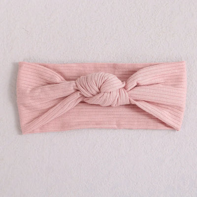 Ribbed Bow Elastic Soft Headband