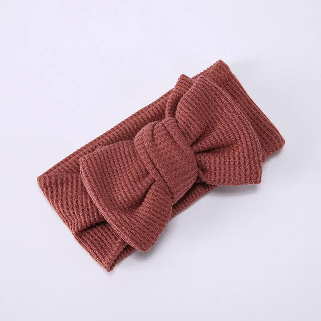 Baby Girl Large Waffle Bowtie Headband
