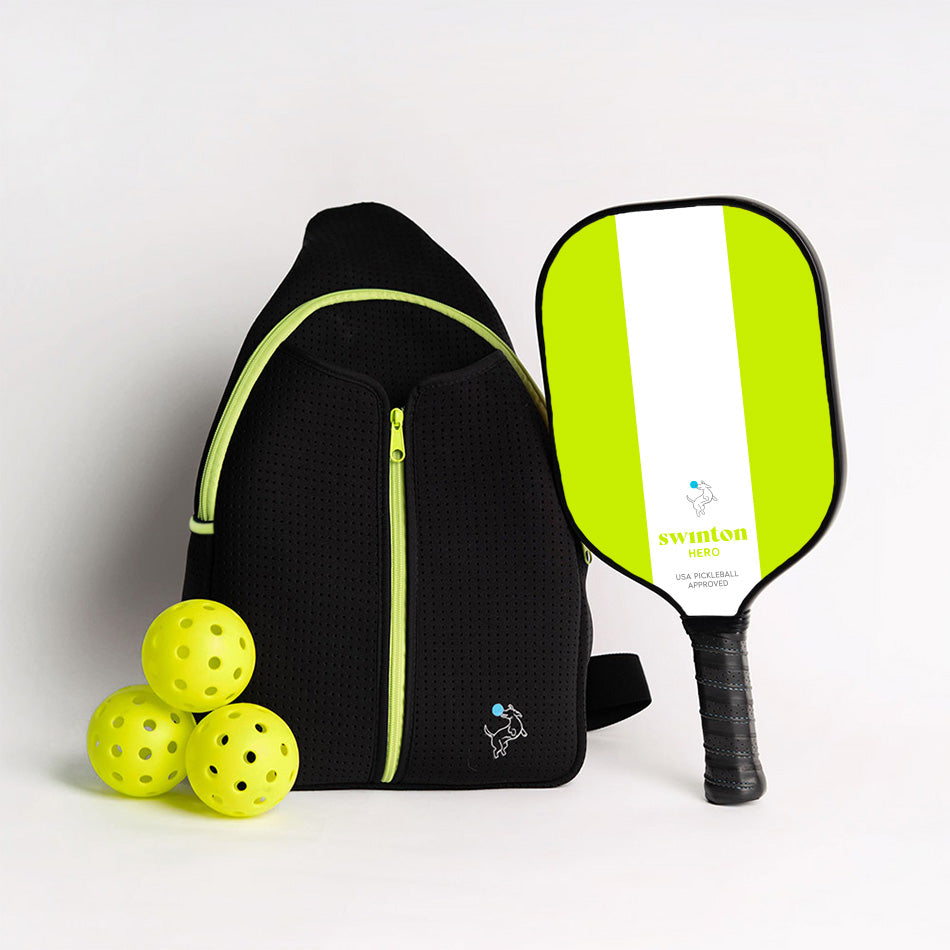 Pickleball Starter Bundle - Black Sling Bag Combo