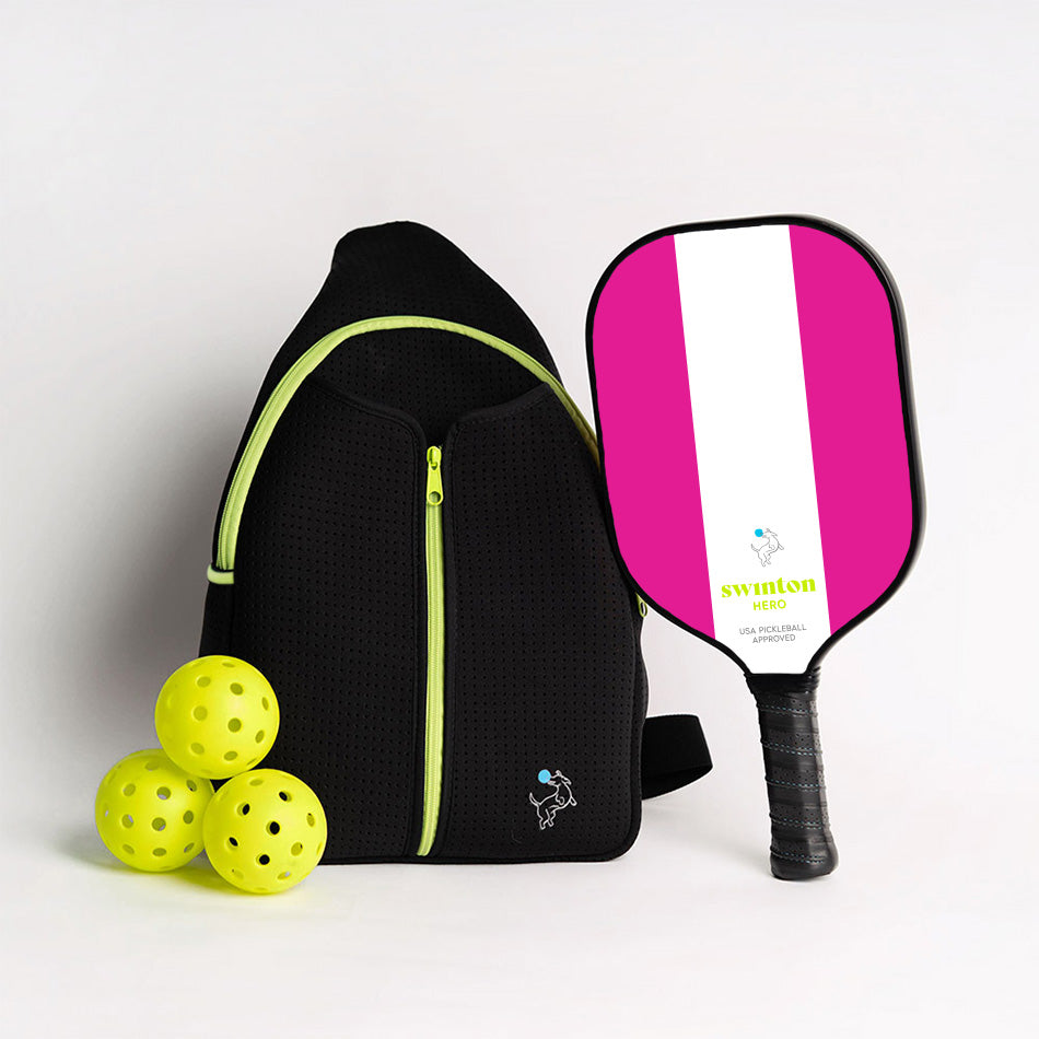 Pickleball Starter Bundle - Black Sling Bag Combo