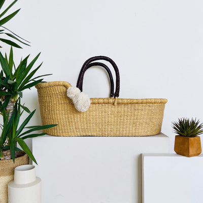 African Moses Basket<br>Brown Handle