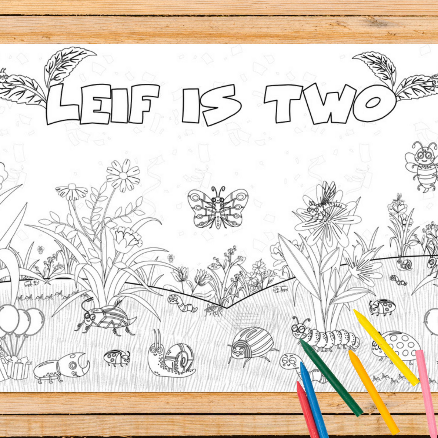 Bugs Coloring Tablecloth