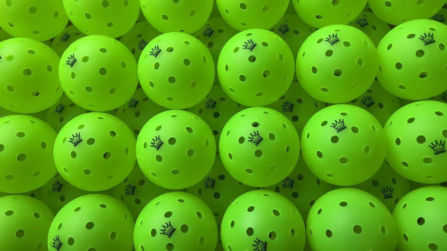 CROWN PICKLEBALL - High-Performance OUTDOOR Pickleballs (100-PACK COLD)