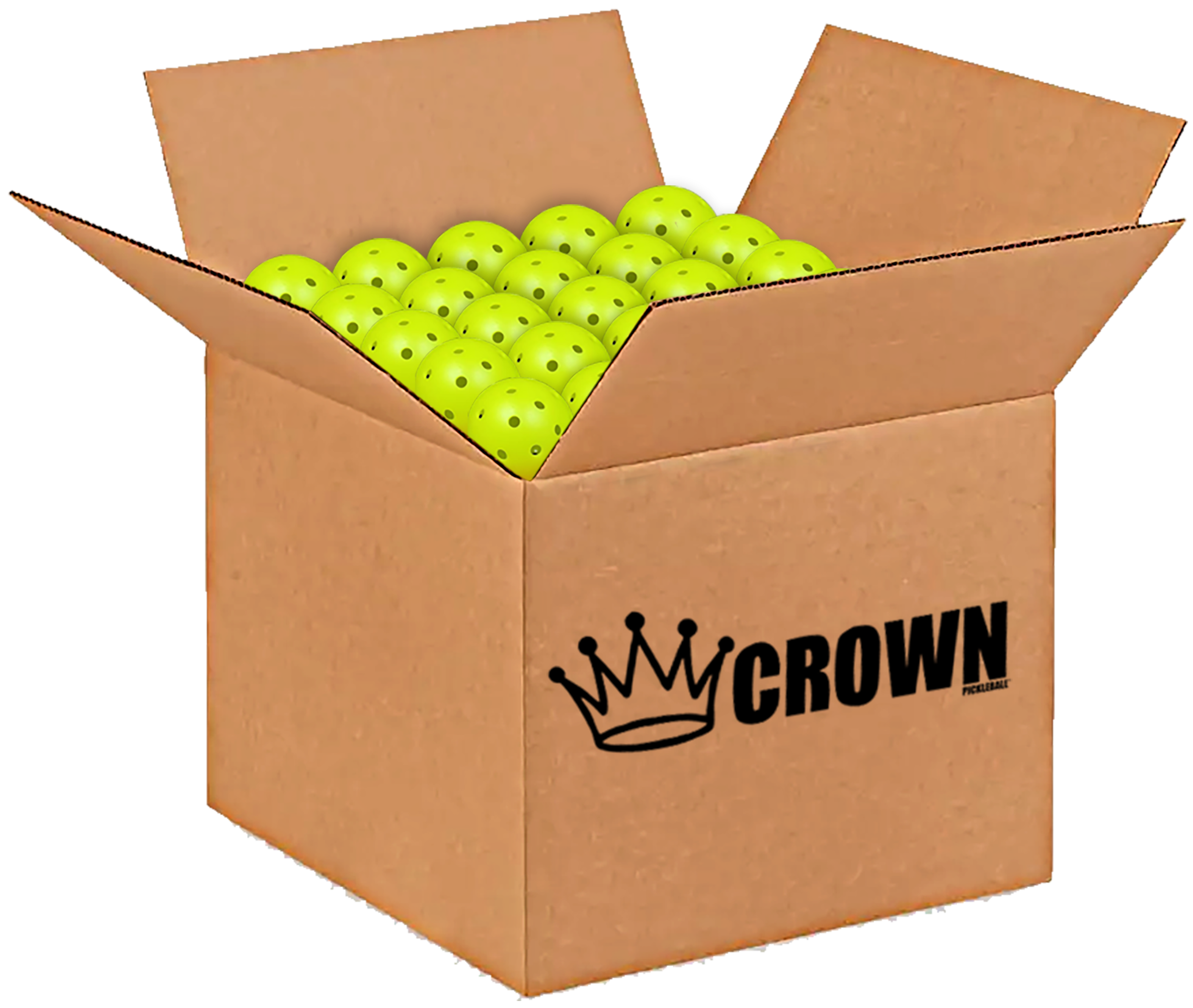 CROWN PICKLEBALL - High-Performance OUTDOOR Pickleballs (100-PACK LIME)