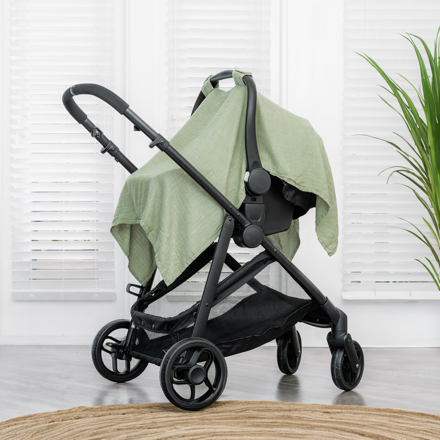 Baby Car Seat Cover by Comfy Cubs - Sage