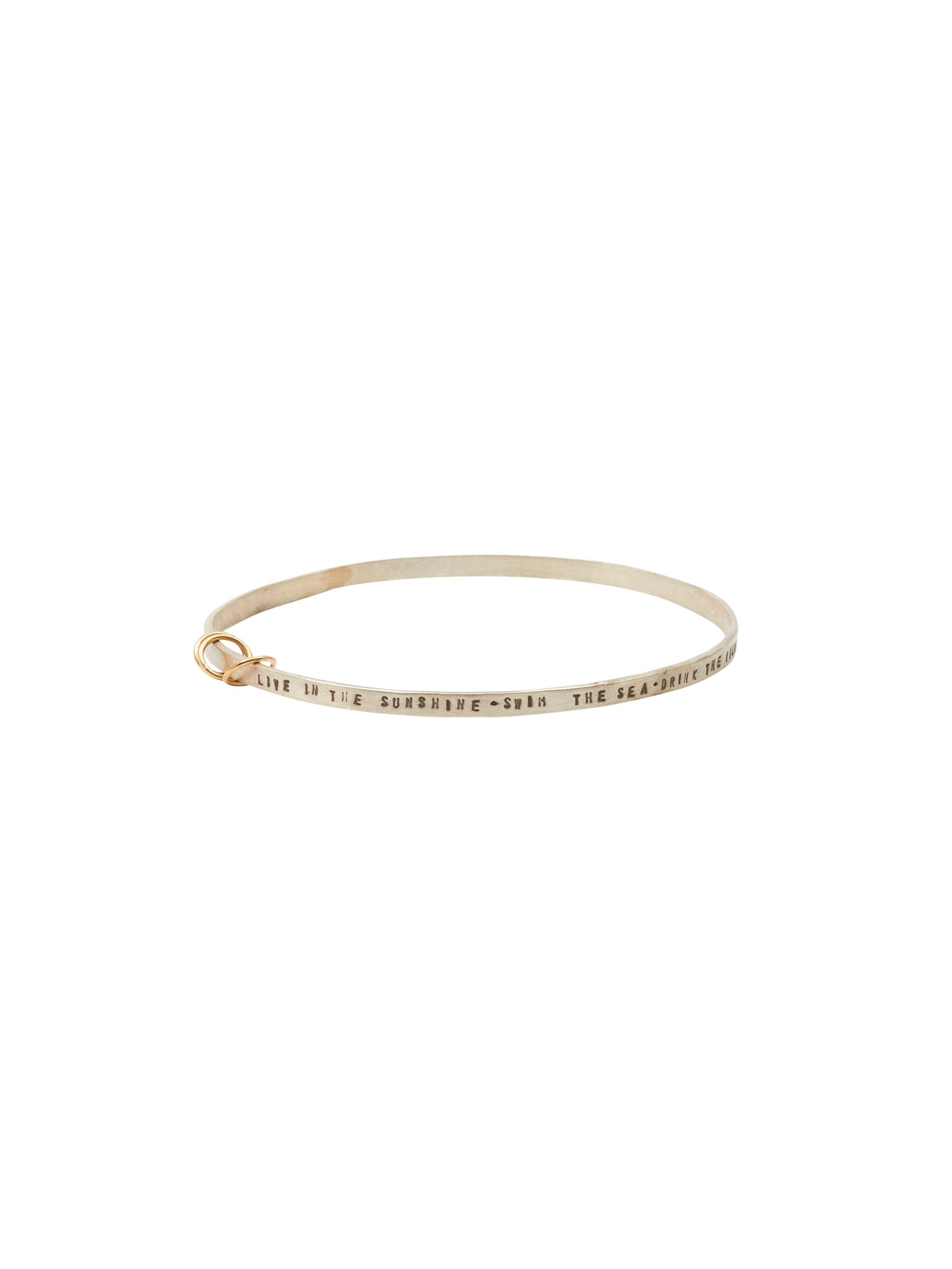 Chocolate & Steel Three Ring Bangles Ralph Waldo Emerson Quote
