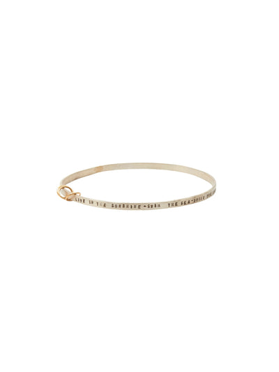 Chocolate & Steel Three Ring Bangles Ralph Waldo Emerson Quote