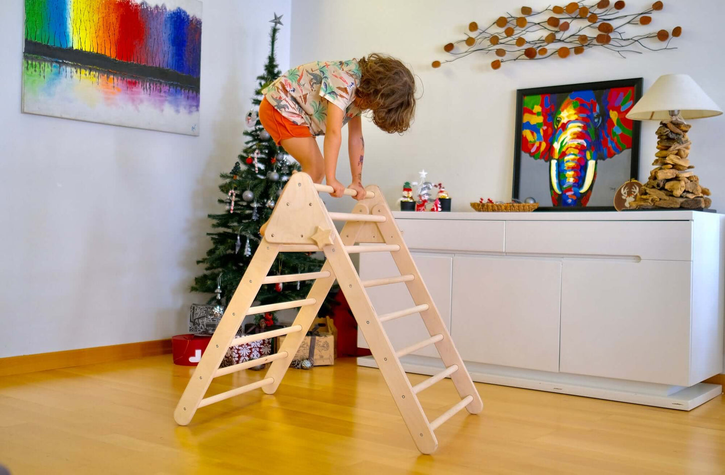 Versatile Montessori Climbing Set with Folding Table and Chair