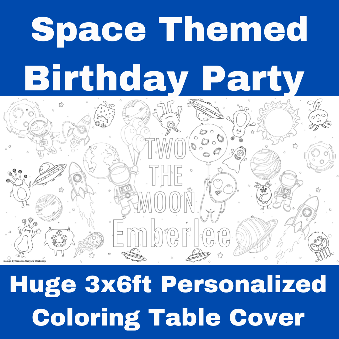 Space  Coloring Tablecloth